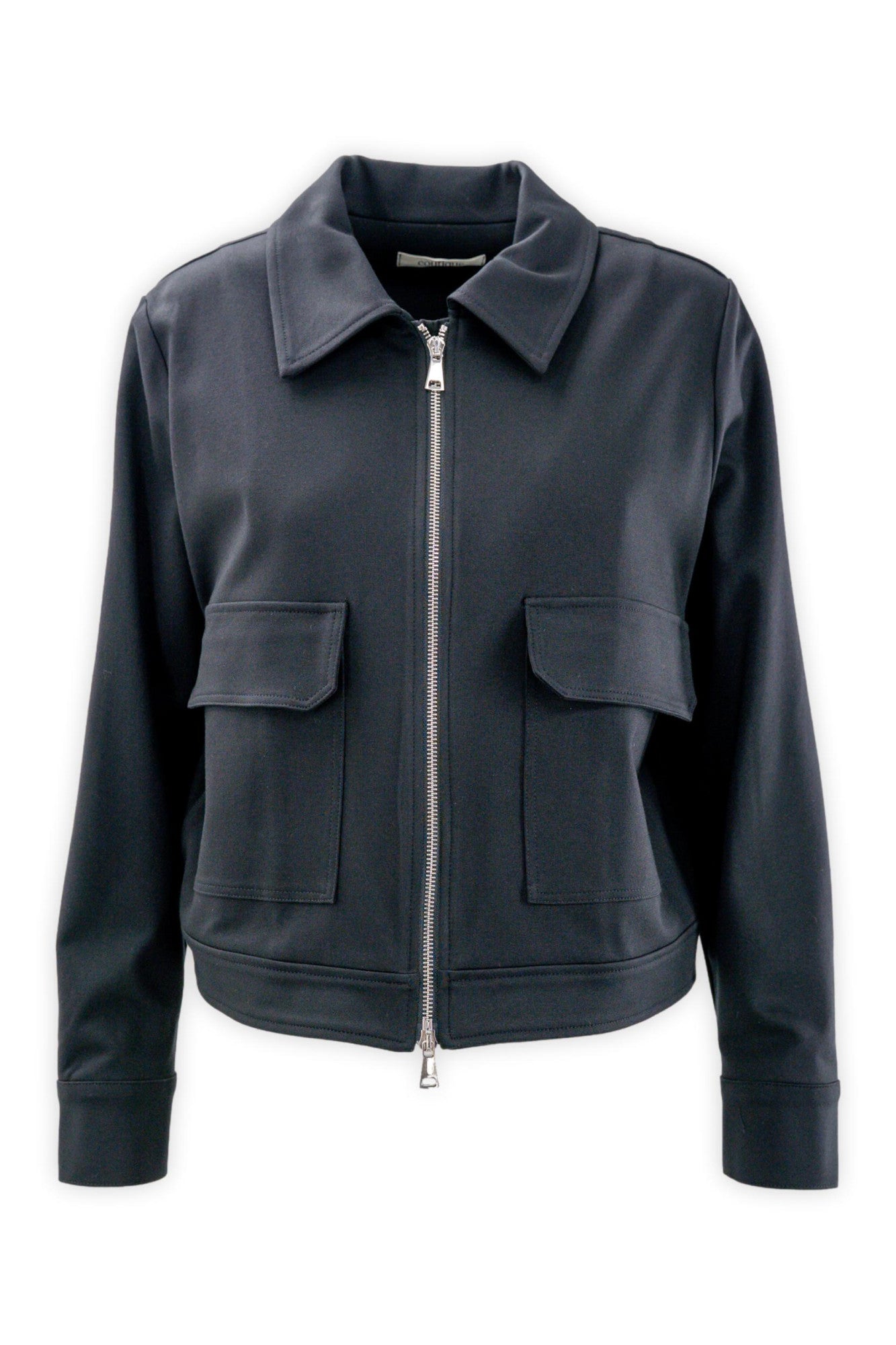 Giubbino con zip in texture elasticizzata