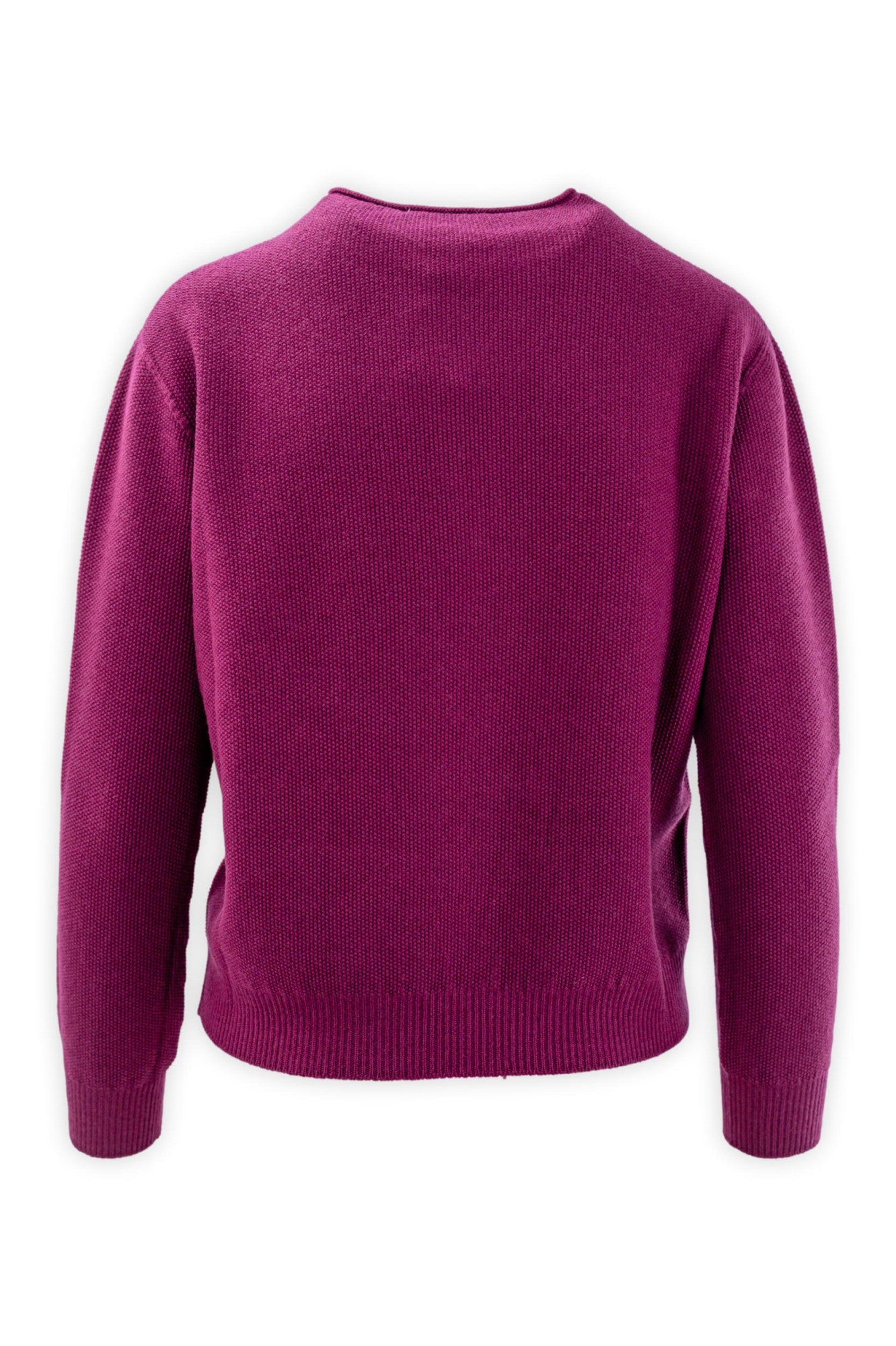 Maglia girocollo in lavorazione riso