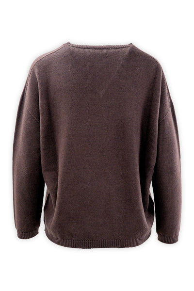 Pure wool crew neck sweater