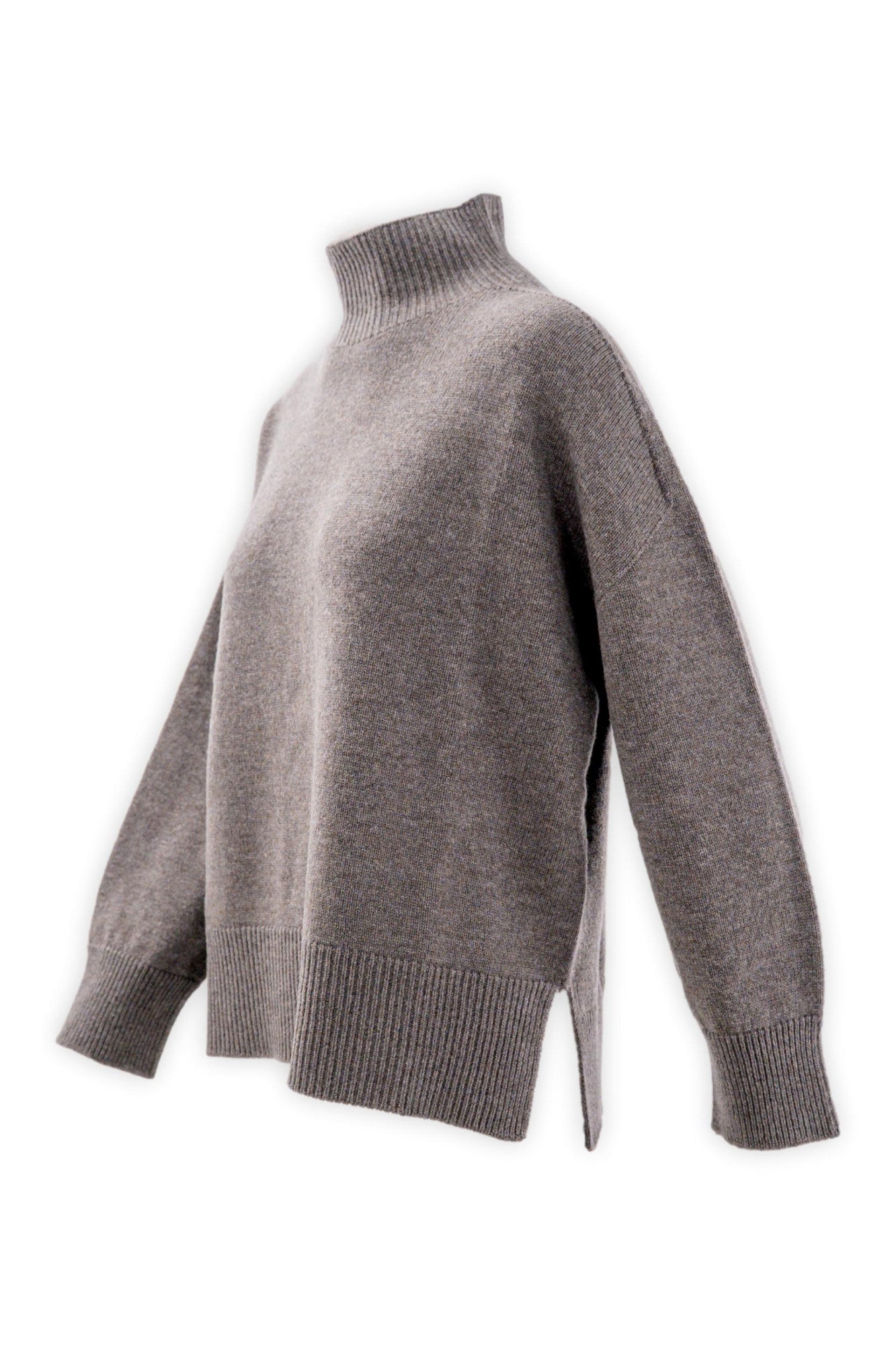 Maglia con collo a cratere in lana e cashmere