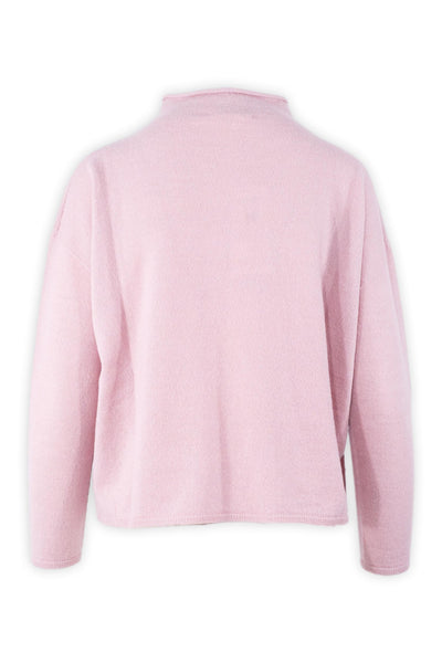 Maglia con collo a cratere in lana e cashmere