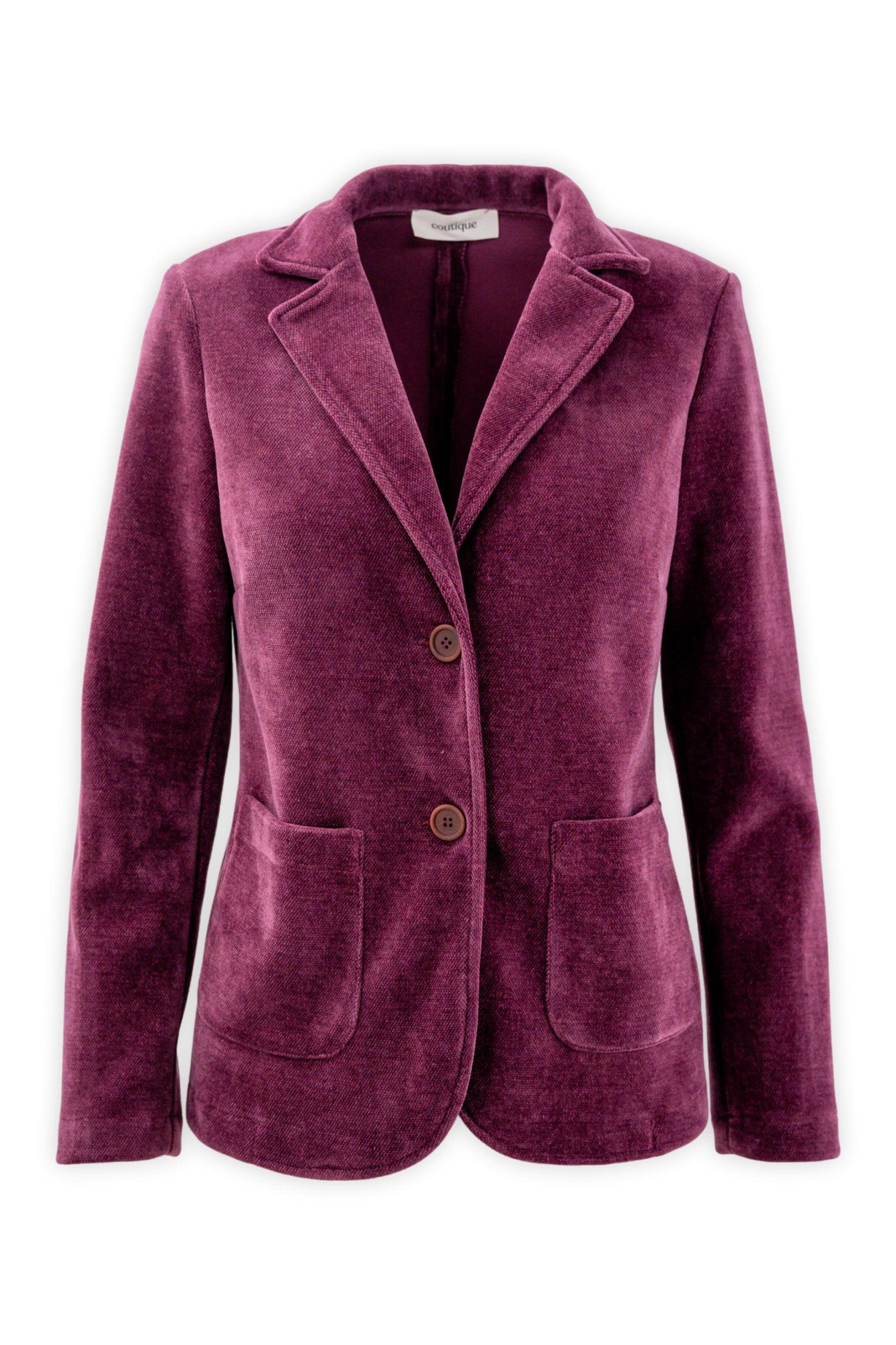 Blazer effetto velluto monopetto