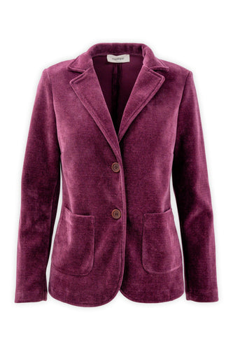 Blazer effetto velluto monopetto