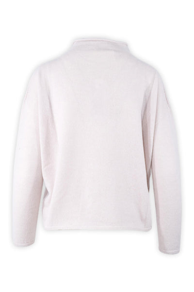 Maglia con collo a cratere in lana e cashmere