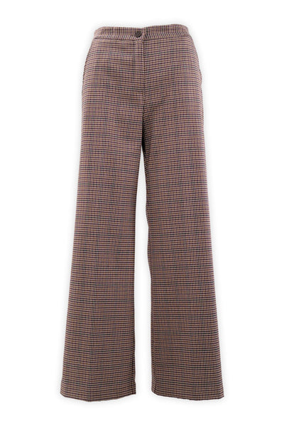 Houndstooth palazzo trousers