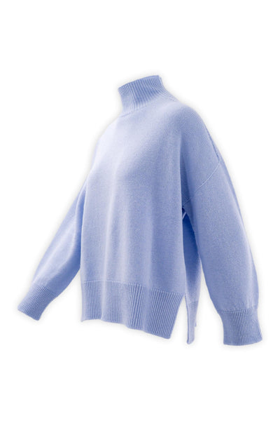 Wool and cashmere crater neck sweater