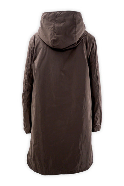 Technical taffeta parka with hood