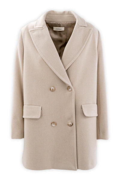 Lined double-breasted midi coat