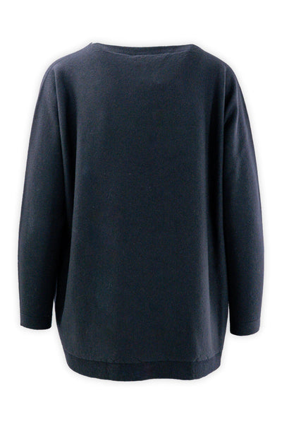 Oversized boat neck with pockets