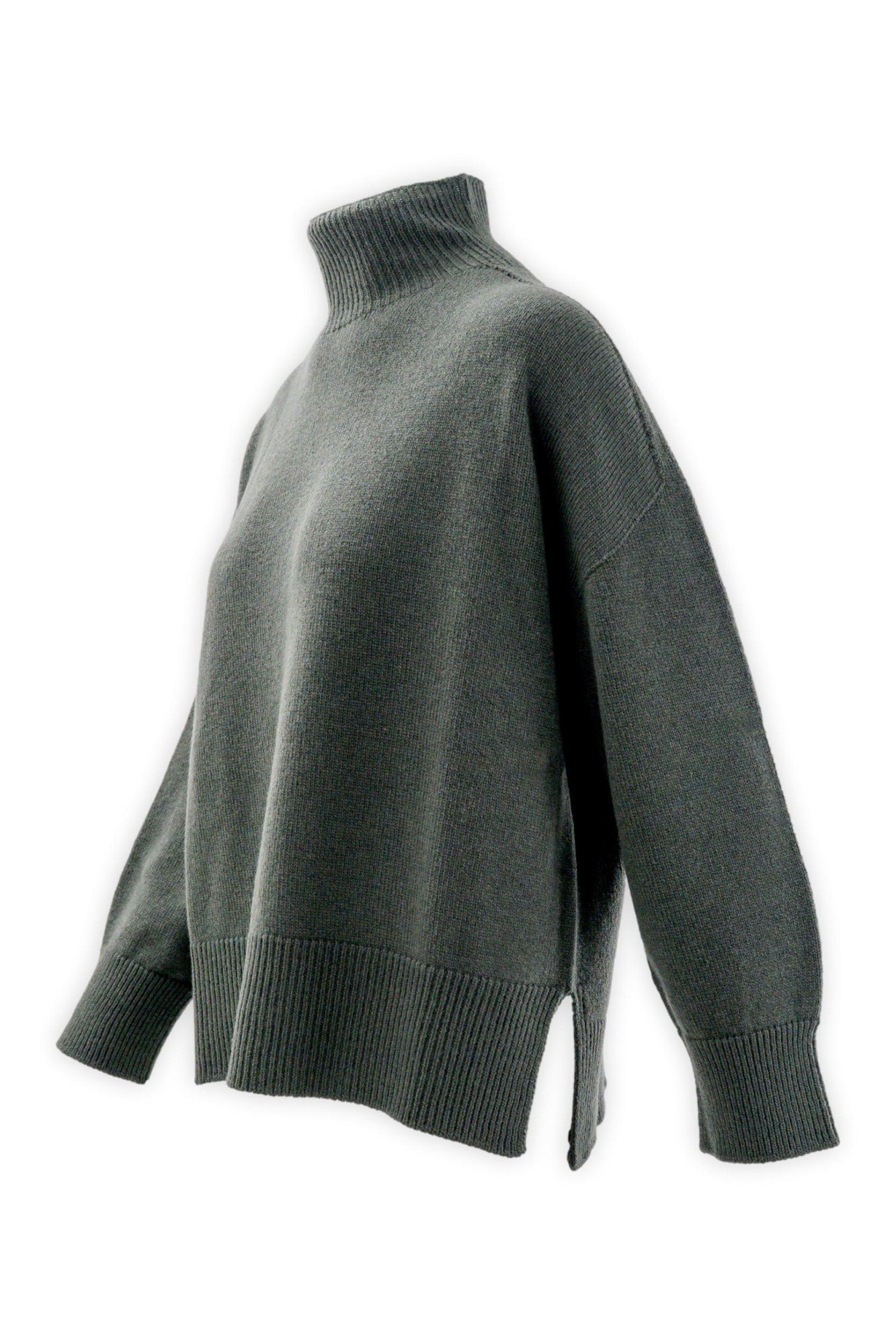 Maglia con collo a cratere in lana e cashmere