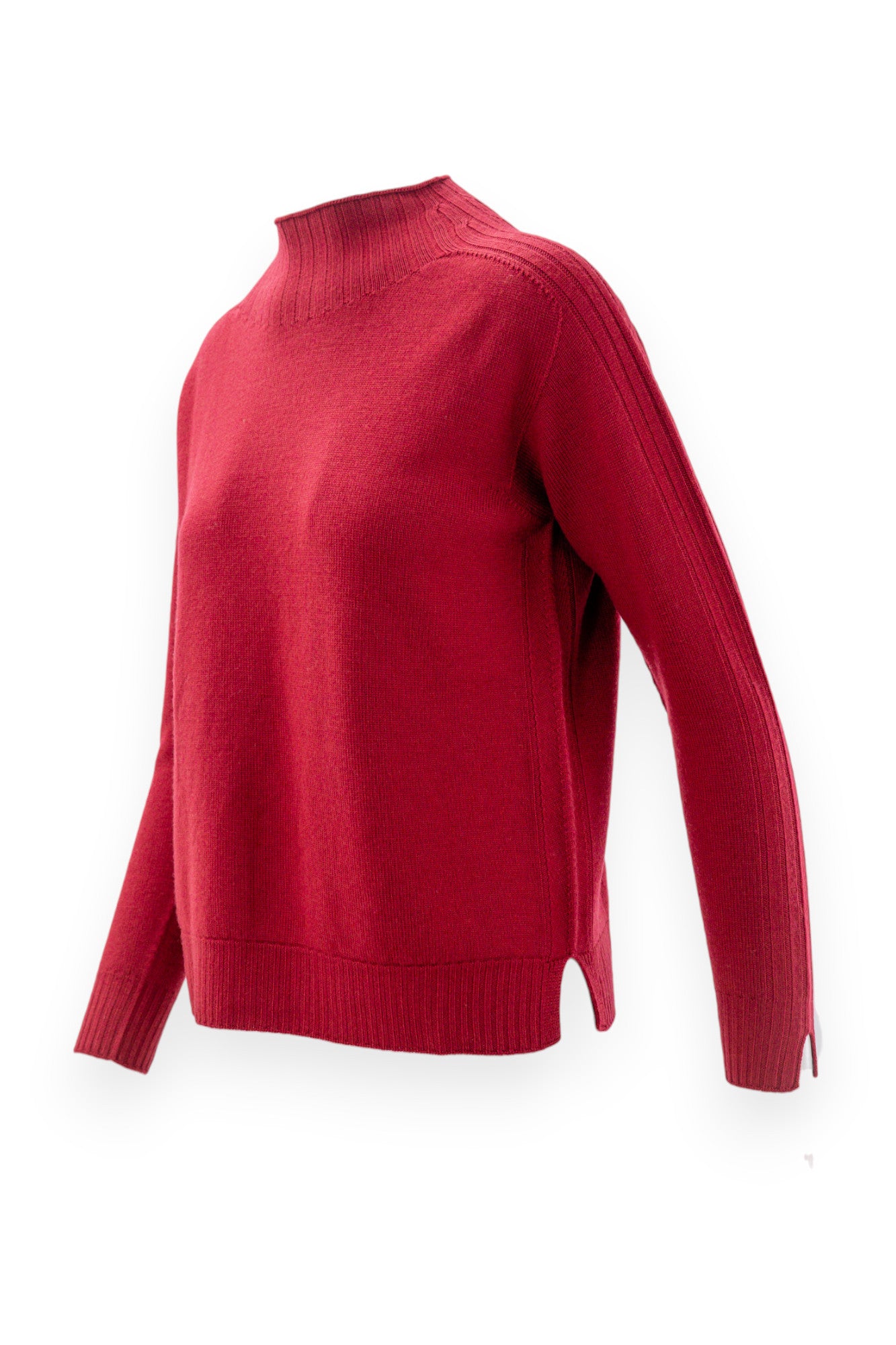 Maglia con collo a lupetto in pura lana
